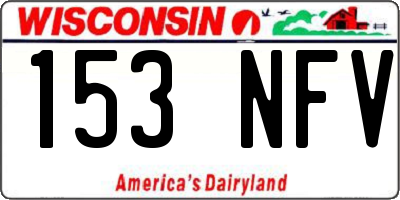 WI license plate 153NFV
