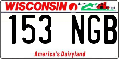 WI license plate 153NGB