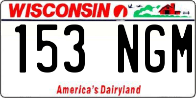 WI license plate 153NGM