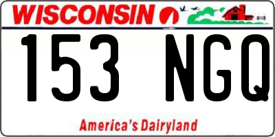WI license plate 153NGQ