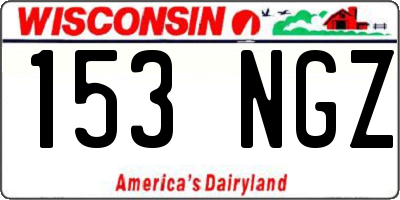 WI license plate 153NGZ