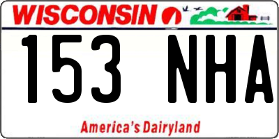 WI license plate 153NHA