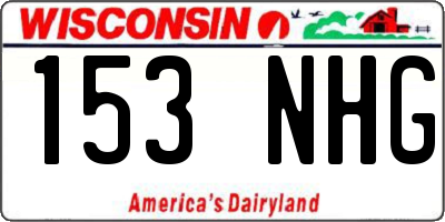 WI license plate 153NHG