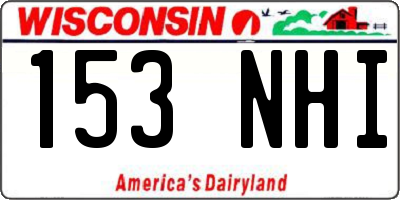 WI license plate 153NHI