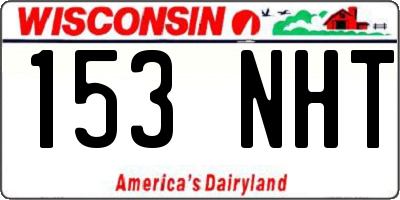 WI license plate 153NHT