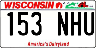 WI license plate 153NHU