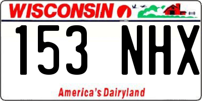 WI license plate 153NHX
