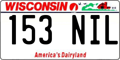 WI license plate 153NIL