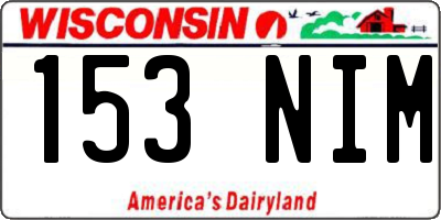 WI license plate 153NIM