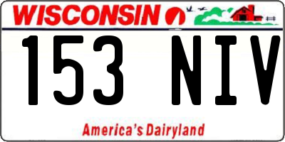 WI license plate 153NIV
