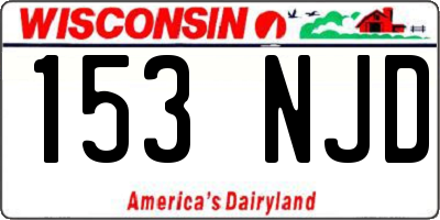 WI license plate 153NJD