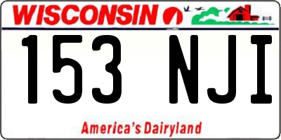 WI license plate 153NJI