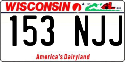 WI license plate 153NJJ