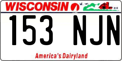 WI license plate 153NJN