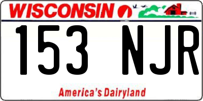 WI license plate 153NJR