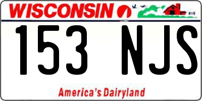 WI license plate 153NJS