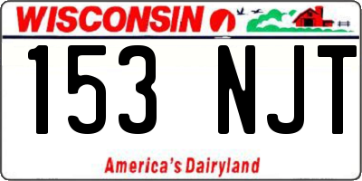 WI license plate 153NJT