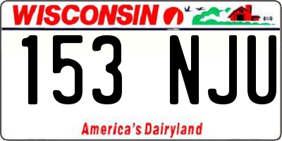 WI license plate 153NJU