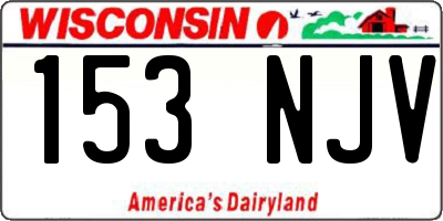 WI license plate 153NJV