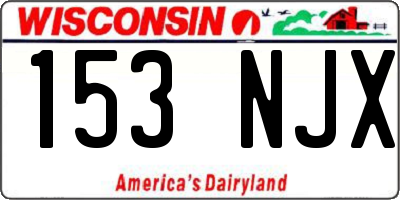 WI license plate 153NJX