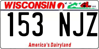 WI license plate 153NJZ