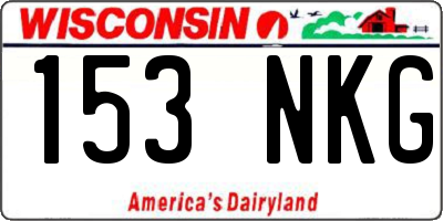 WI license plate 153NKG