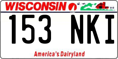 WI license plate 153NKI