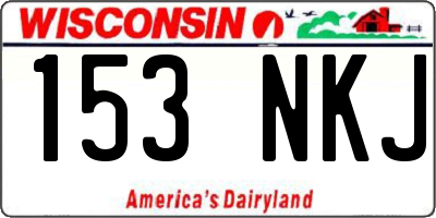 WI license plate 153NKJ
