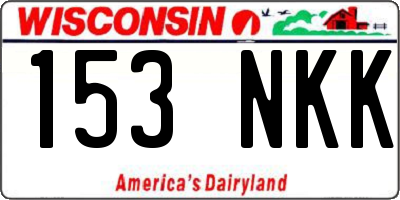 WI license plate 153NKK