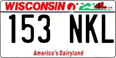 WI license plate 153NKL
