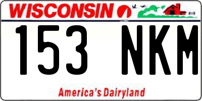 WI license plate 153NKM