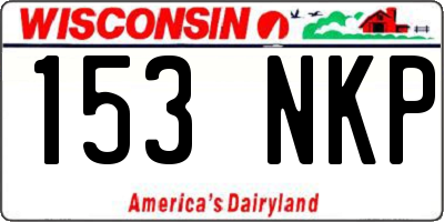WI license plate 153NKP