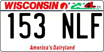 WI license plate 153NLF