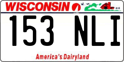 WI license plate 153NLI