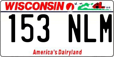 WI license plate 153NLM