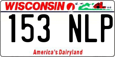 WI license plate 153NLP