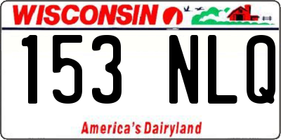 WI license plate 153NLQ