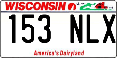 WI license plate 153NLX