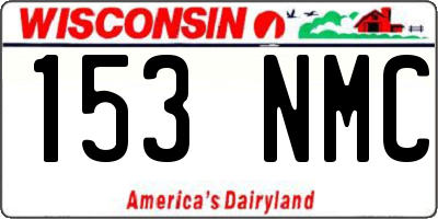 WI license plate 153NMC