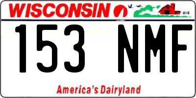 WI license plate 153NMF