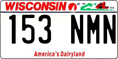 WI license plate 153NMN