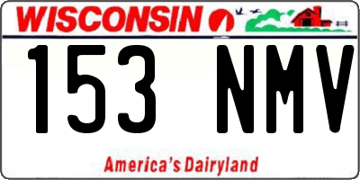 WI license plate 153NMV