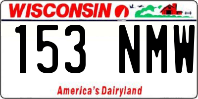 WI license plate 153NMW