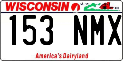 WI license plate 153NMX