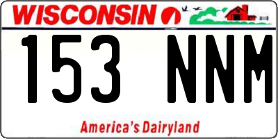 WI license plate 153NNM