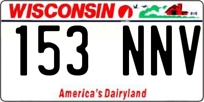 WI license plate 153NNV