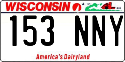 WI license plate 153NNY