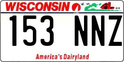 WI license plate 153NNZ