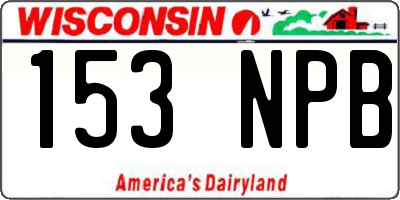 WI license plate 153NPB