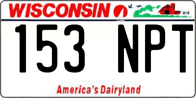 WI license plate 153NPT